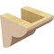 Ekena Millwork 4"W x 4"D x 4"H Wide Crestline Rough Cedar Woodgrain TimberThane Corbel, Primed Tan CORUR04X04X04CRERCPR - alternate 3